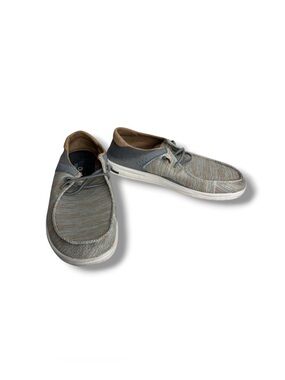 Hey Dude Wendy Frontier Sunburst Gray Tan Slip On Flat Sneaker Shoe Women Size 9